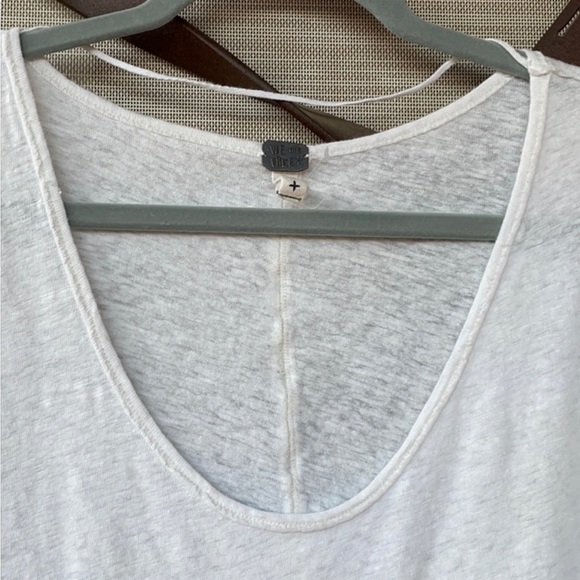 Free People Pinky Peach Blush Ombré 3/4 Sleeve Top / Sweater - Picture 5 of 15